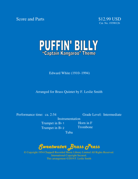 Puffin Billy Captain Kangaroo Theme Sheet Music