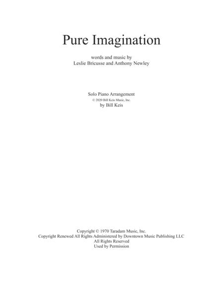 Pure Imagination Beginner Solo Piano Sheet Music