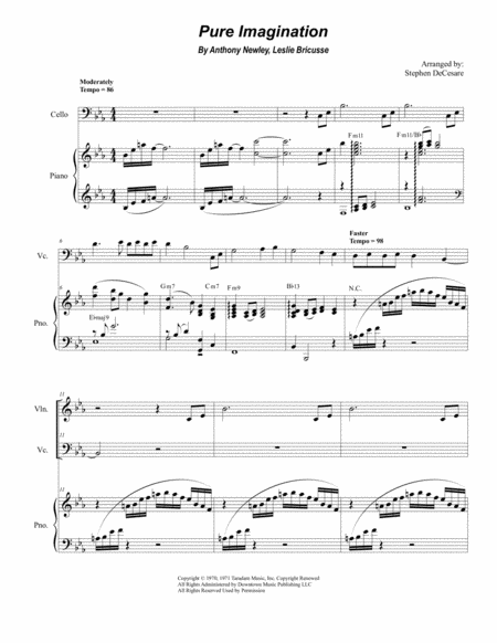 Pure Imagination Duet For Violin And Cello Sheet Music