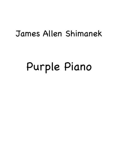 Free Sheet Music Purple Piano