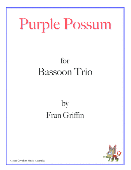 Purple Possum For Bassoon Trio Sheet Music