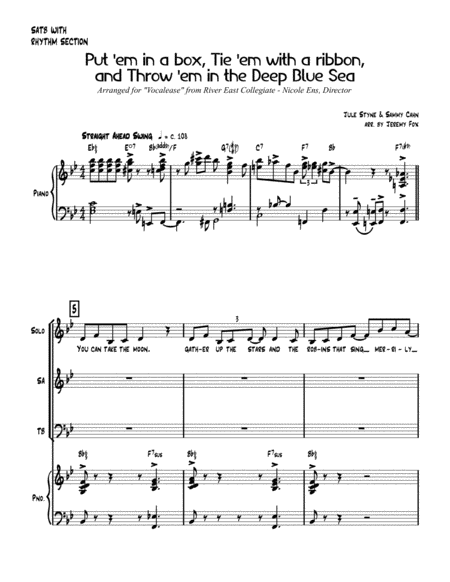 Free Sheet Music Put Em In A Box Tie Em With A Ribbon And Throw Em In The Deep Blue Sea Satb Level Iii