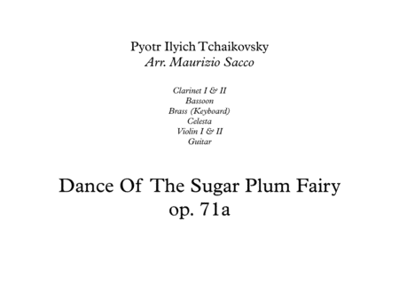 Free Sheet Music Pyotr Ilyich Tchaikovsky Dance Of The Sugar Plum Fairy