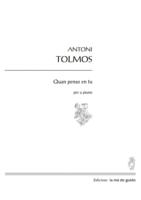 Free Sheet Music Quan Penso En Tu