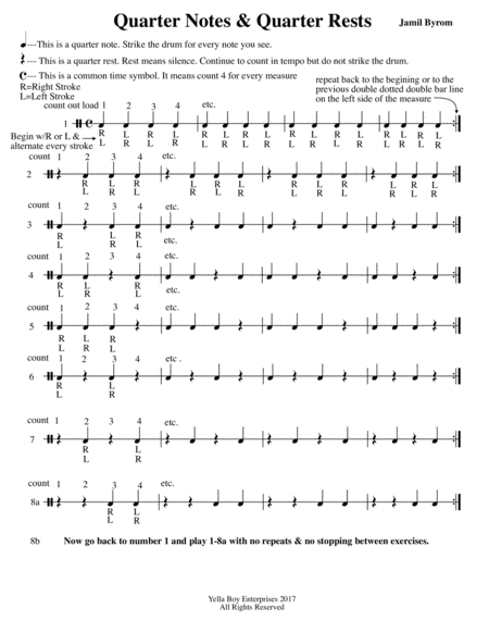 Quarter Notes Quarter Rests Sheet Music