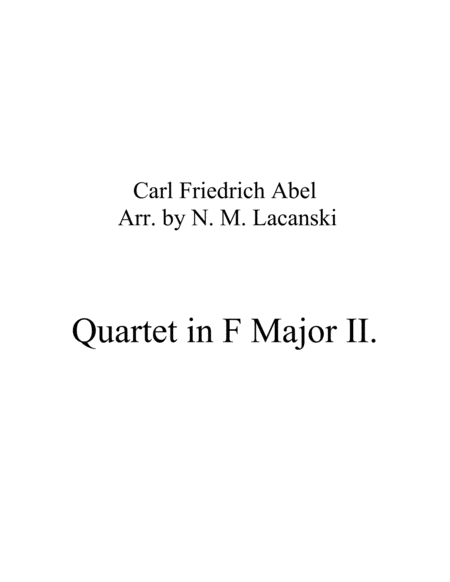 Free Sheet Music Quartet In F Major Movement 2