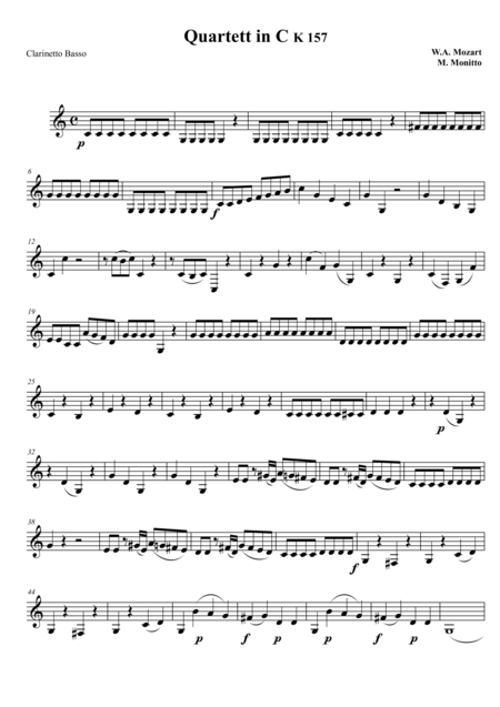 Quartet K 157 Sheet Music