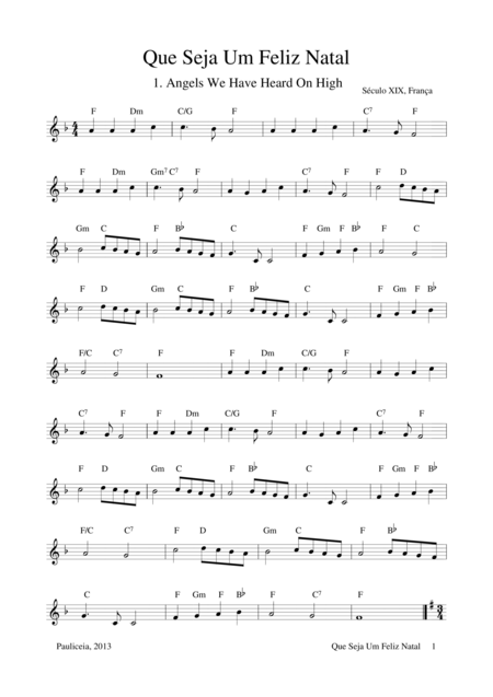 Que Seja Um Feliz Natal Sheet Music