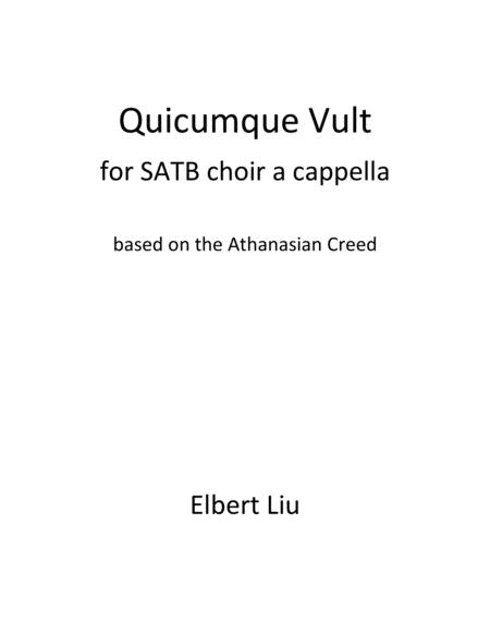 Free Sheet Music Quicumque Vult For Satb Choir A Cappella