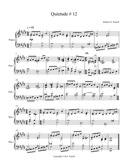 Free Sheet Music Quietude 12