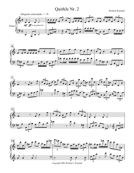 Free Sheet Music Quirkle Nr 2