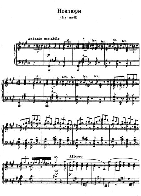 Free Sheet Music Rachmaninoff 3 Nocturnes Full Complete Version