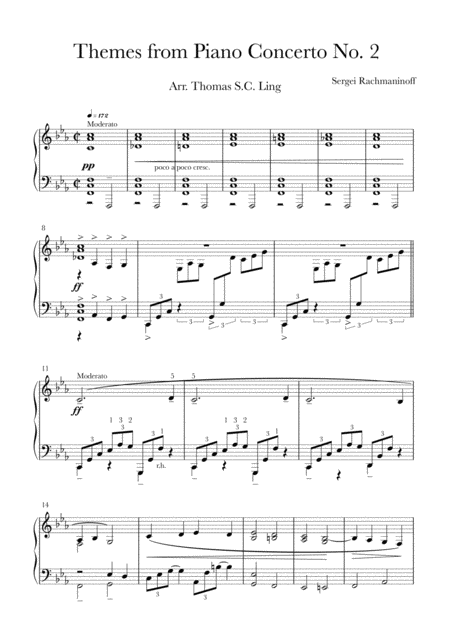 Free Sheet Music Rachmaninoff Piano Concerto 2 Themes