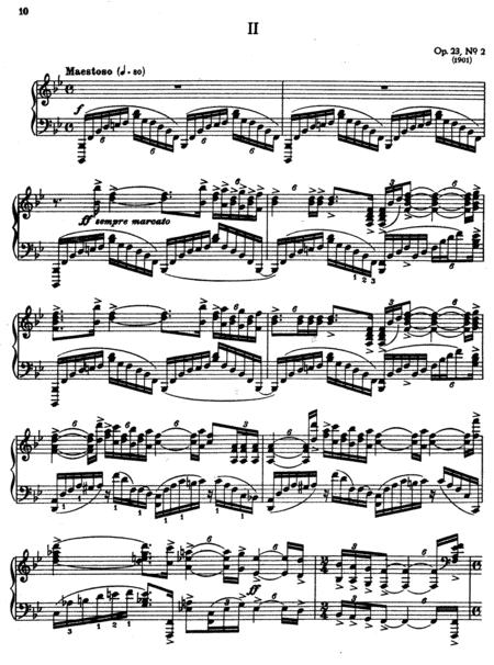 Rachmaninoff Prelude Op 23 No 2 In Bb Major Original Complete Version Sheet Music