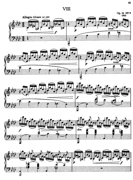 Rachmaninoff Prelude Op 23 No 8 In Ab Major Original Complete Version Sheet Music