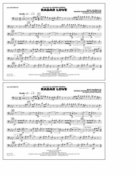 Radar Love Arr Paul Murtha 2nd Trombone Sheet Music