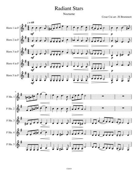 Radiant Stars Nocturne Sheet Music