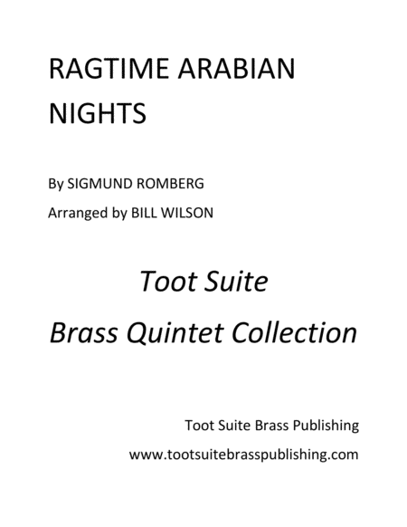 Ragtime Arabian Nights Sheet Music