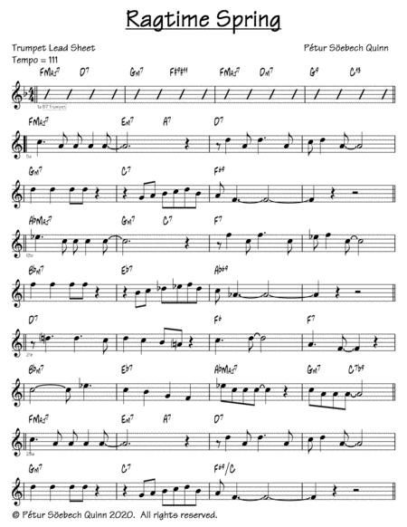 Free Sheet Music Ragtime Spring