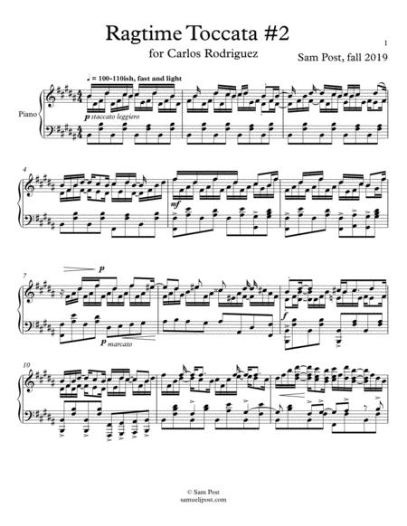 Free Sheet Music Ragtime Toccata 2 Op 40