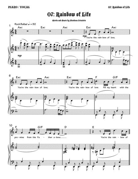 Free Sheet Music Rainbow Of Life