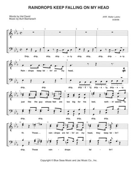 Raindrops Keep Falling On My Head Sheet Music