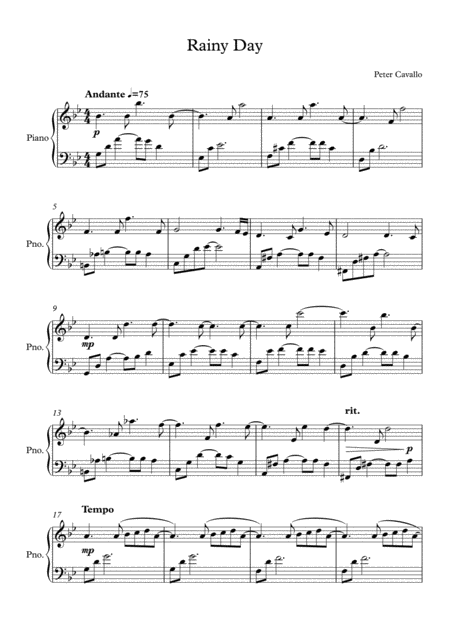 Rainy Day Sheet Music