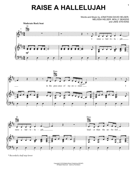 Raise A Hallelujah Sheet Music