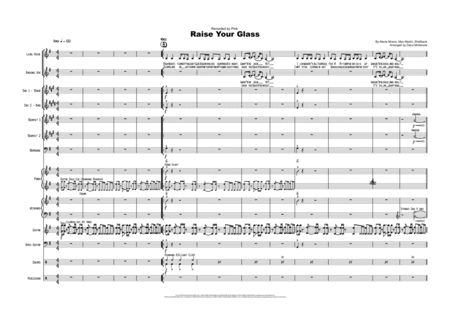 Raise Your Glass Vocal With Small Band 3 5 Horns Key Of G Sheet Music