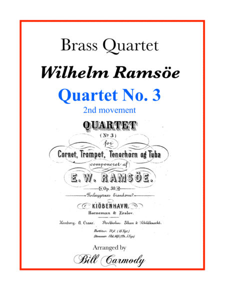 Free Sheet Music Ramsoe Brass Quartet No 3 2nd Mvt