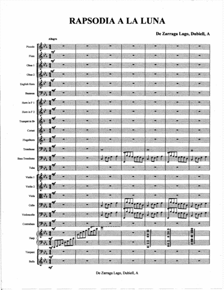 Free Sheet Music Rapsodia A La Luna Score And Parts