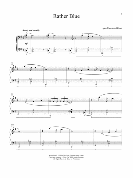 Free Sheet Music Rather Blue