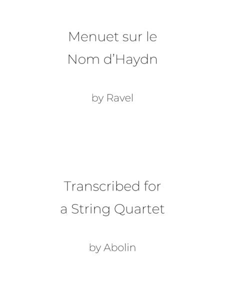 Ravel Menuet Sur Le Nom D Haydn String Quartet Sheet Music