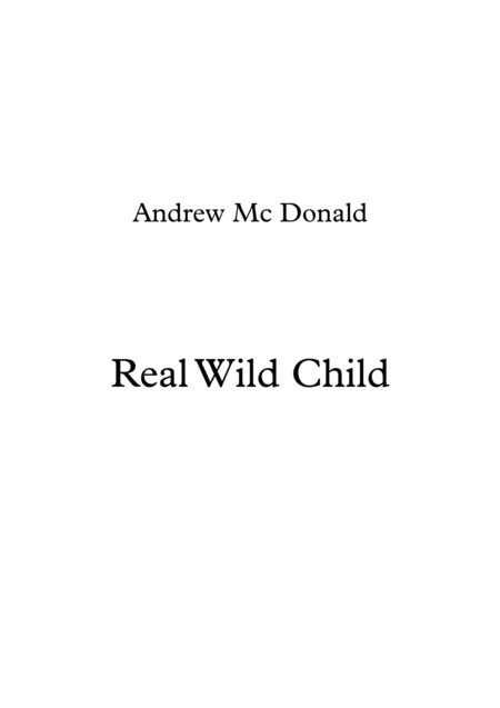 Real Wild Child Sheet Music