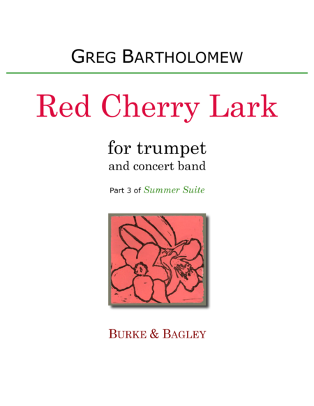 Red Cherry Lark Trumpet Concert Band Sheet Music