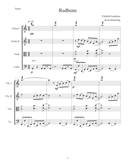 Free Sheet Music Redbone