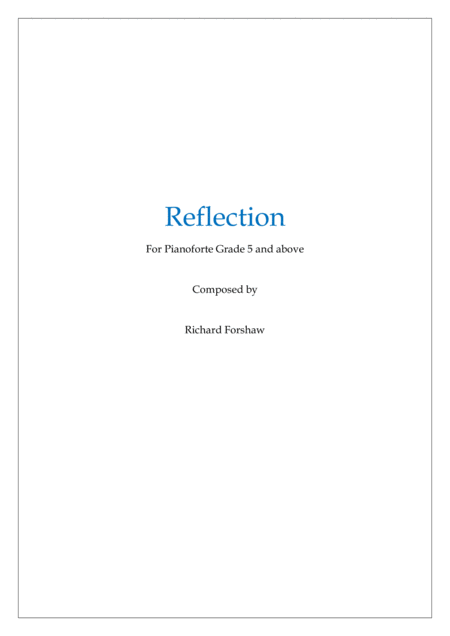 Reflection Sheet Music