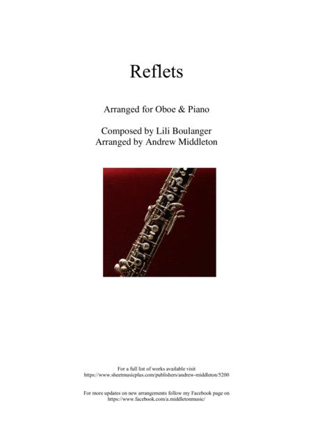 Reflets Arranged For Oboe And Piano Sheet Music