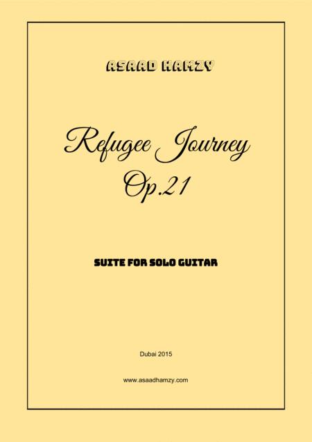 Free Sheet Music Refugee Journey For Solo Guitar Op 21