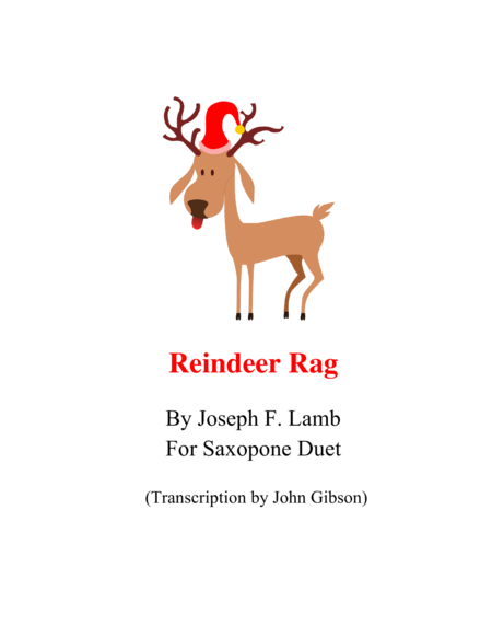 Reindeer Rag For Sax Duet Sheet Music