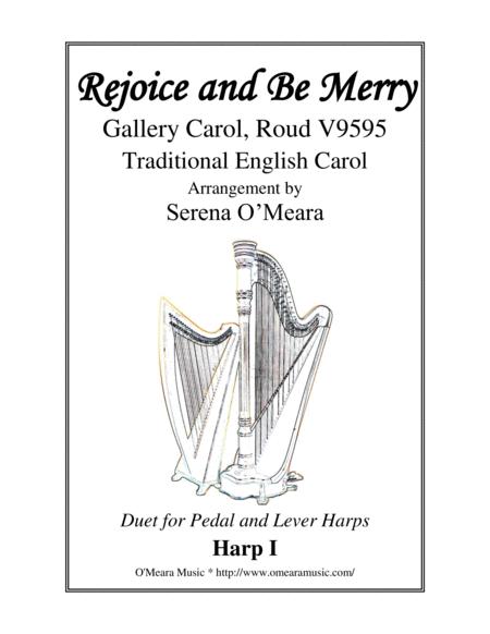 Free Sheet Music Rejoice And Be Merry Gallery Carol Roud V9595 Harp I