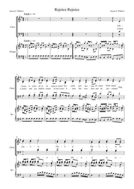 Rejoice Rejoice Sheet Music