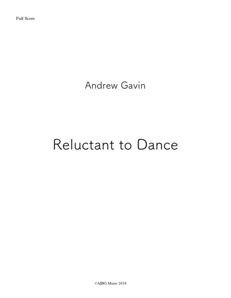 Reluctant To Dance Sheet Music