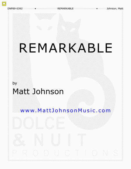 Remarkable Sheet Music