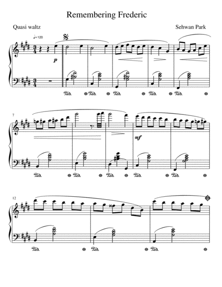 Free Sheet Music Remembering Frederic