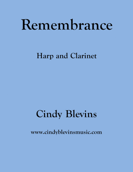 Free Sheet Music Remembrance For Harp And Bb Clarinet