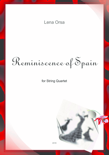 Free Sheet Music Reminiscence Of Spain For String Quartet