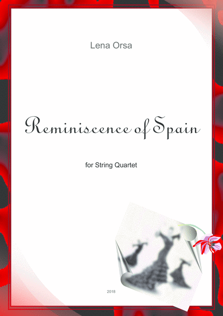 Reminiscence Of Spain For String Quartet Sheet Music