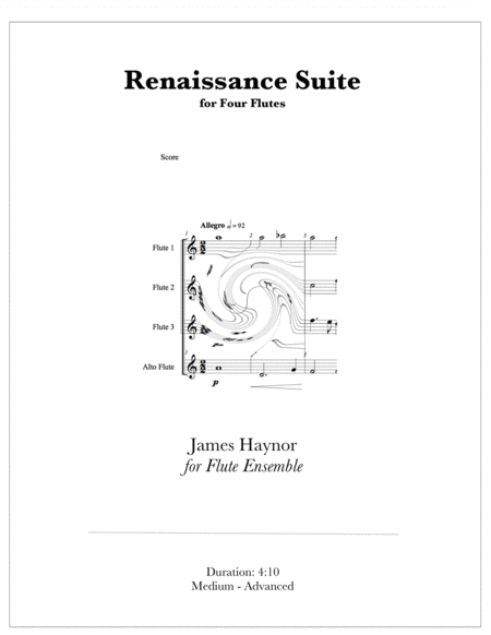 Renaissance Suite For Four Flutes Sheet Music