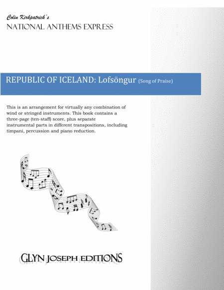 Republic Of Iceland National Anthem Lofsngur Sheet Music